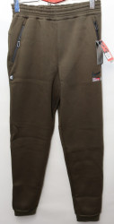 Спортивные штаны мужские на флисе (khaki) оптом 83247619 QA-27-37