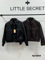 Куртки кожзам жіночі (шоколад) оптом Little Secret