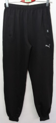 Спортивные штаны мужские БАТАЛ (black) оптом 36045728 02-5