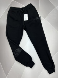 Спортивные штаны мужские на флисе (чорний) оптом 56134289 02-8
