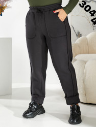 Спортивні штани БАТАЛ на флісі жіночі оптом