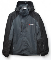 Куртки демисезонные мужские БАТАЛ (серый/черный) оптом 40761325 03-17