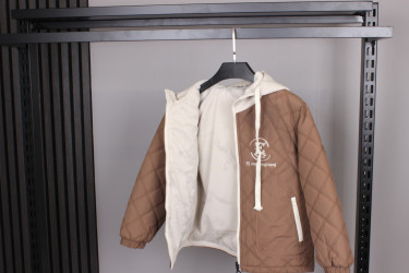 Куртки двусторонние демисезонные подростковые оптом 12835460 К86383-229