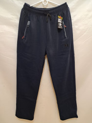 Спортивные штаны мужские БАТАЛ на флисе (dark blue) оптом 24503961 2073-55