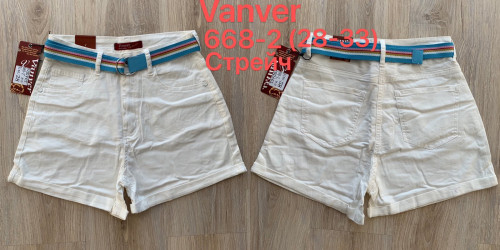 Шорты джинсовые женские VANVER ПОЛУБАТАЛ оптом Vanver 79861243 668-2-17