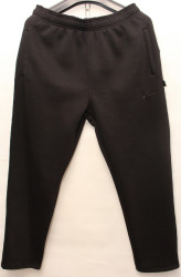 Спортивные штаны мужские БАТАЛ на флисе (черный) оптом 21938567 02-6