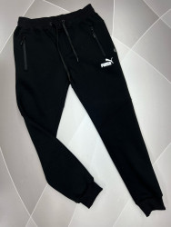 Спортивные штаны мужские на флисе (черный) оптом 54109376 03-19