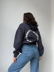 Худі жіночі (сірий) оптом LAVANDA Туреччина