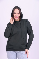 Худі жіночі (хакі) НАПІВБАТАЛ оптом