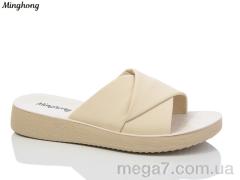 Шлепки, Minghong оптом 7719-39 beige