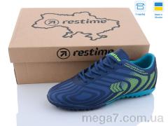 Футбольная обувь, Restime оптом Restime DW023215-1 navy-cyan