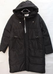 Куртки зимние женские БАТАЛ (black) оптом 30421769 8811-51