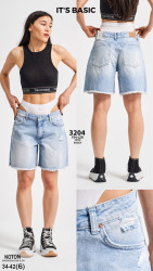 Шорты джинсовые женские ITS BASIC оптом 90685273 3204-10