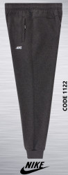 Спортивные штаны мужские на флисе (серый) оптом 67953214 1122-30