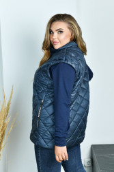 Жилетки жіночі БАТАЛ (dark blue) оптом