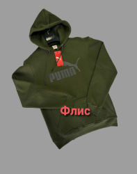 Худи мужские на флисе (khaki) оптом 30621579 02-43