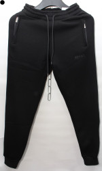 Спортивные штаны мужские на флисе (черный) оптом 17824930 02-20