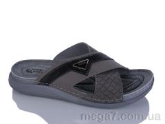 Шлепки, Oscar оптом 01-26 сірий к.