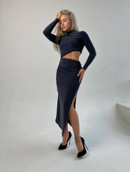 Платья женские (серый) оптом Hype Brand  82439715 072-13