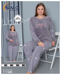Ночные пижамы женские БАТАЛ оптом 43027816 20619-19