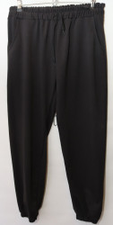 Спортивные штаны женские БАТАЛ (black) оптом 90163754 01-5