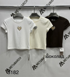 Футболки женские (белый) оптом 52936470 3182-37