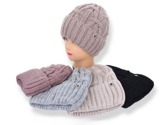 Шапки жіночі на флісі оптом ANGELICA 