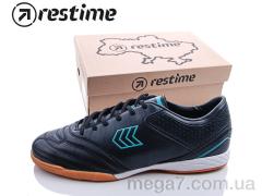 Футбольная обувь, Restime оптом DMB19703 black-cyan
