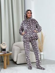 Ночные пижамы женские (3-ка) БАТАЛ оптом Турция 91630478 391-18