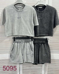Спортивные костюмы женские (темно-серый) оптом 78396451 5095-5