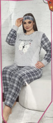 Ночные пижамы женские БАТАЛ оптом 54326980 5006-4