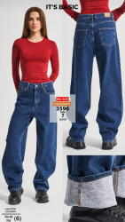 Джинсы женские на байке ITS BASIC ПОЛУБАТАЛ оптом 14538697 3596-104