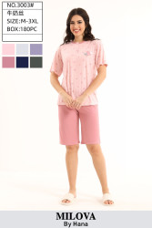 Ночные пижамы женские БАТАЛ оптом 69081725 3003-105
