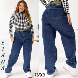 Джинси жіночі на байці ПОЛУБАТАЛ оптом Liana