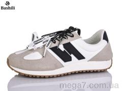 Кроссовки, Башили оптом Башили  H6521-112 beige-black