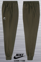 Спортивные штаны мужские на флисе (хаки) оптом 79681234 1100-17