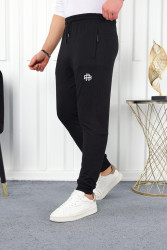 Спортивные штаны мужские БАТАЛ (черный) оптом 95241306 04-17