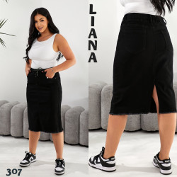 Юбки джинсовые женские БАТАЛ оптом Liana 34719685 307-32