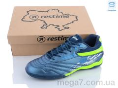 Футбольная обувь, Restime оптом DMB23007-1 navy-lime