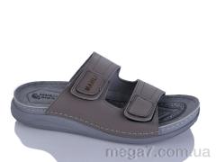 Шлепки, Oscar оптом 01-16 сірий к.