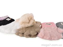 Варежки, CAP оптом 5001 (норка) mix