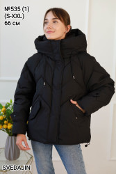 Куртки демисезонные женские SVEADJIN (черный) оптом 96803542 535-7