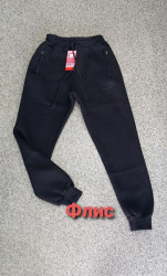 Спортивные штаны мужские на флисе (black) оптом 53268790 01-1