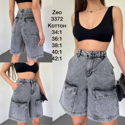 Шорты джинсовые женские ZEO BASIC оптом 56123479 3372-6
