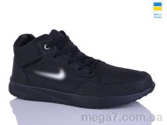 Кроссовки, DeMur оптом 1201 чорний фліс