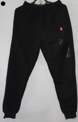 Спортивные штаны мужские на флисе (black) оптом 35469710 05-31
