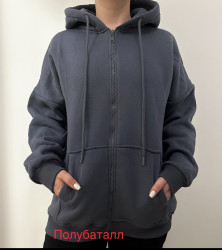 Спортивные кофты ПОЛУБАТАЛ на флисе женские оптом 10846297 9122-19