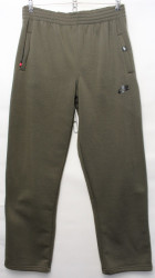 Спортивные штаны мужские БАТАЛ на флісі (khaki) оптом 97658432 03-21