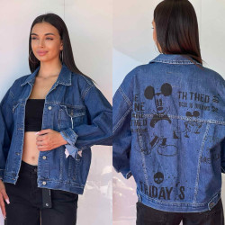 Куртки джинсовые женские I8DENIM оптом 71254963 9879-122