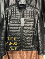 Куртки кожзам мужские KASIQI (черный) оптом 61729305 1215-37